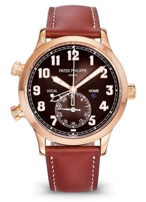 patek philippe 5524 calatrava pilot travel time men's automatic watch|calatrava 5524r.